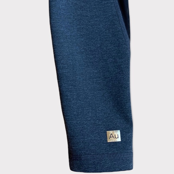 Aurum High Rise 3/4 Leggings in Black/Charcoal Grey & Black Mesh Size Petite (2) - Picture 4 of 13